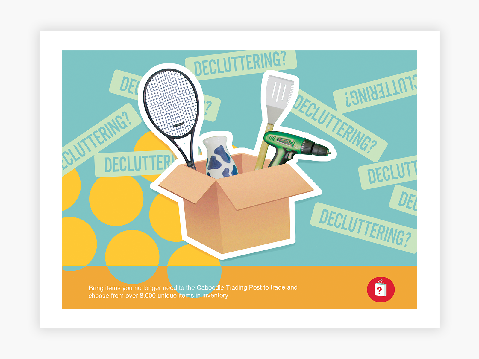Direct Mail Postcard Design - Decluttering? by Xenia Latii on Dribbble