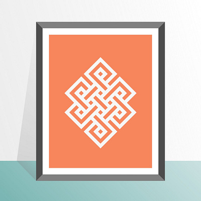 Endless knot design flatdesign flatposter geometric geometric art illustration vector
