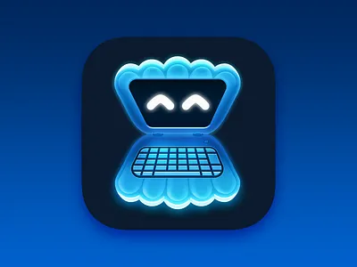 Secure Shellfish 2 app icon app icon design blue computer laptop shellfish