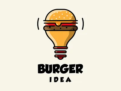 BURGER IDEA design icon illustration logo sketch vector