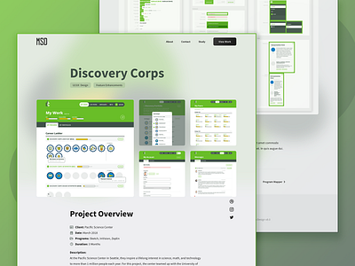 Portfolio Project Page design design porn glassmorphism interface portfolio sketch ui ux website