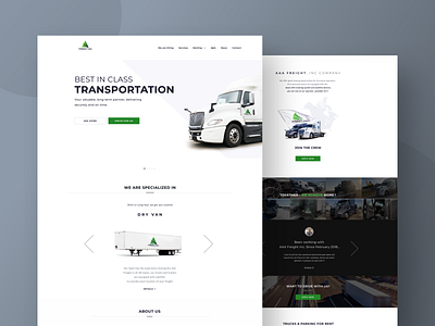 AAA Freight Inc. branding design driver freight graphic design illustration realmedia truck ui ux website