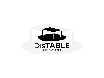 Distable design logo minimalist podcast podcast logo