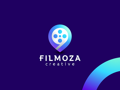 Filmoza app branding design film films flat graphic design icon logo ui ux