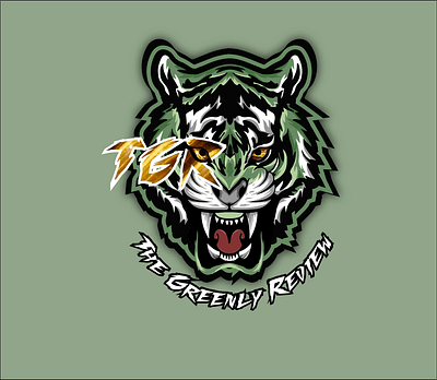 Logo TGR - Grantgreenly angry eye eyetiger green illustration roar roaring tiger tiger logo wild