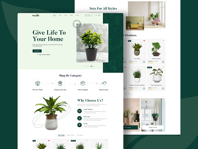 Flourish - Online Plant Selling Platform branding codiant graphic design illustration landing page landing page design software development ui ui design ui ux ux design web design