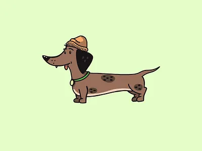 Buffy book character childrens book dachshund dog illustration