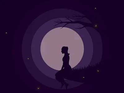 Night Beauty design illustration illustration digital vector