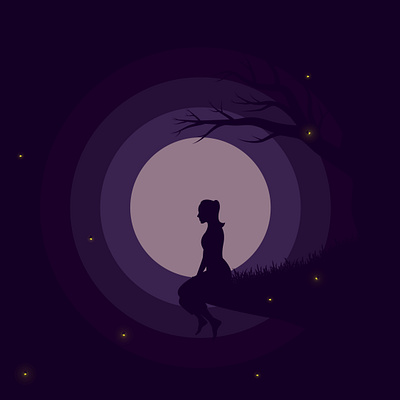 Night Beauty design illustration illustration digital vector