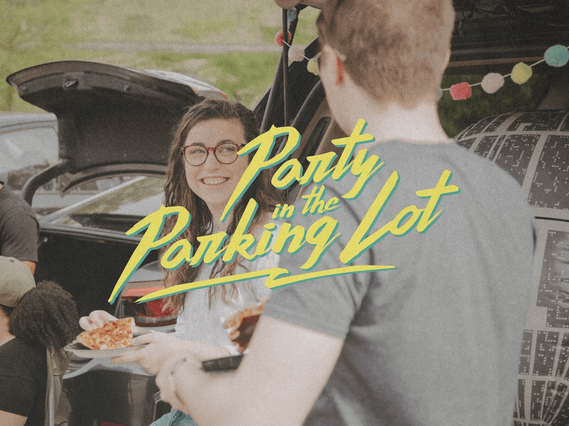 Party in the Parking LOt church church design church logo design merch sermon sermon art sermon graphic sermon series sermon title