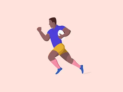Recent exploration on Sports poses - Rugby branding flat design human illustration icon illustration illustrator running sports uiux vector