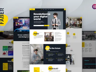 Tech Company Elementor Template Kit design elementor tech technology template ui ux website