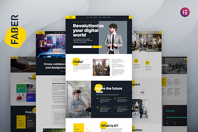 Tech Company Elementor Template Kit design elementor tech technology template ui ux website