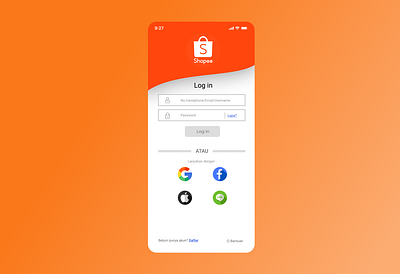 (Redesign) Login Page Shopee login page ui