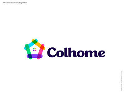 colorful home logo 99designs branding colorful creative logos design ecommerce estate home illustration logo logo design logo designer logomark logotyps overlap property real real estate realtor vector