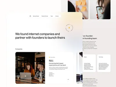 Framework second iteration gradient landing page minimal