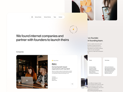 Framework second iteration gradient landing page minimal