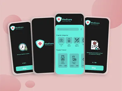 New Concept Medicine Delivery App Dark Theme androidapp appdesign appdeveloper application appmaker delivery delivery app medical medical app medicine mobileapp ondemand uidesign uxuidesign