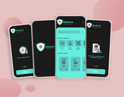 New Concept Medicine Delivery App Dark Theme androidapp appdesign appdeveloper application appmaker delivery delivery app medical medical app medicine mobileapp ondemand uidesign uxuidesign