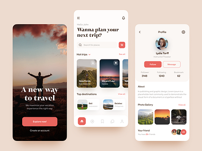 Travel App Concept adrian app app design application design discover figma figmadesign mobile mobile design mobile ui travel travel app traveling ui uidesign ux ux ui uxdesign