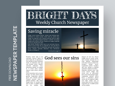 Church Newspaper Free Google Docs Template article christian church daily doc docs gazette god google journal magazine news paper newspaper print printing template templates