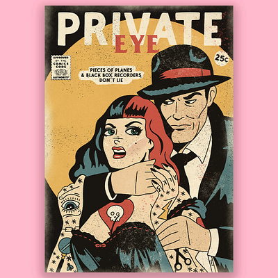 Private Eye band design graphic design illustration illustrator nostalgia procreate