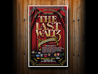 The Last Waltz Tribute poster badge branding design graphic design illustration live music logo music poster poster retro vector