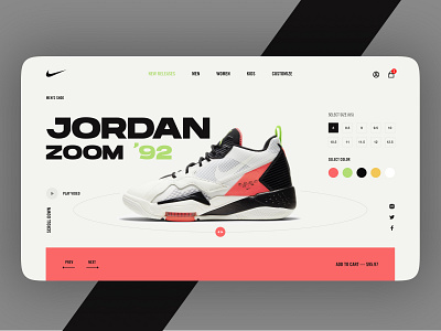 JORDON ZOOM' 92 92 branding color design flat illustration japanese jordan logo minimal nike nike air nike running shoe design shop typography ui ux vector