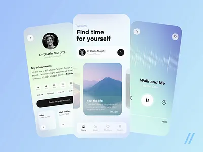 Mental Health App android mobile animation app app interaction chat design group call interaction interface ios app meditation mental health mobile motion online psychologist selfcare ui ux video