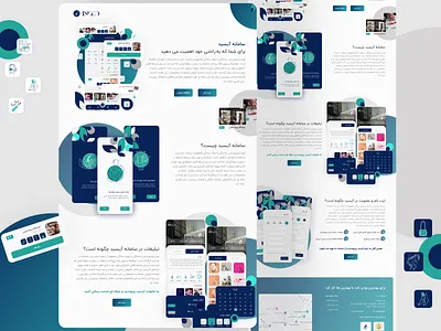 Iseed Landing Page app application application design blue design landing page ui ux web design web ui ux