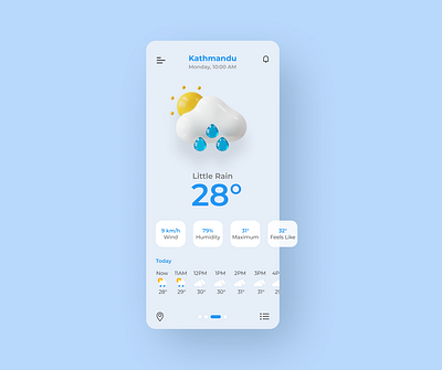 Weather App UI nepali design ui uidesign weather app weather forecast weather ui