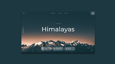 Himalayas - Explorer adventure himalayas travel agency travel app webdesign xd