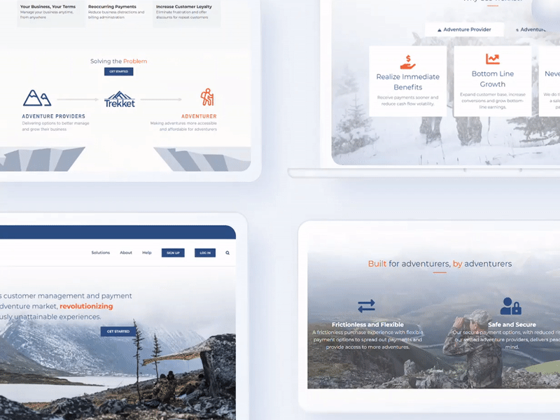 Website: Adventure & Outdoors Experiences by Vip Sitaraman on Dribbble