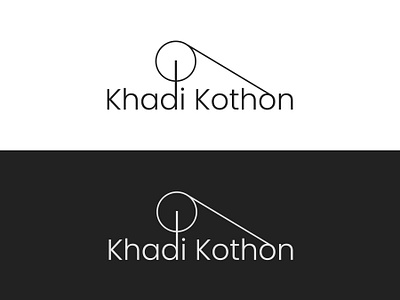 Logo design - Minimal Khadi Kothon black brand branding designer.graphic gorgeous graphics design icons khadi khadinatural logo logo design logotype minimal natural top trendy wheel white