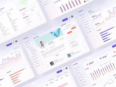 Hospital Management System (HMS) admin panel back end design doctor appointment doctor web doctor website hmsdesigns hospital hospital dashboard hospital management minimal mobile software design trendy ui color ui ux animation ux design