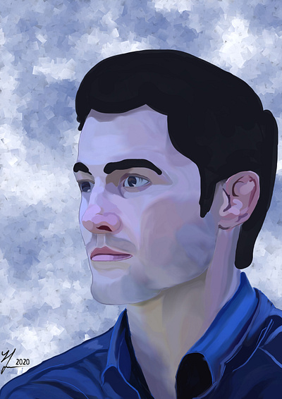 #12.5 Color Practice art blue digitalart inspiration portrait