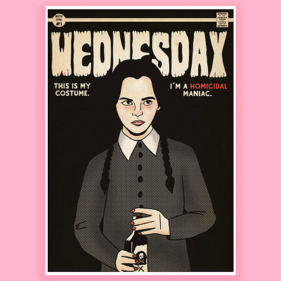 Wednesday band design graphic design illustration illustrator nostalgia procreate