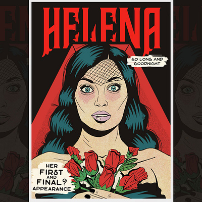 Helena band design graphic design illustration illustrator nostalgia procreate