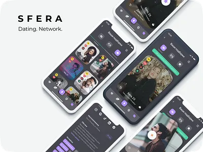 Dating and Network. Mobile app dark app dark ui dating app dating app design mobile app mobile design mobile ui mobile uiux nerworkng network uxui vikahaak