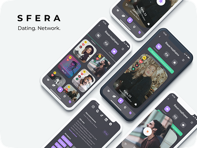 Dating and Network. Mobile app dark app dark ui dating app dating app design mobile app mobile design mobile ui mobile uiux nerworkng network uxui vikahaak