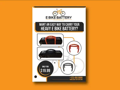 E bike battery Handle Flyer brochure brochure design flyer flyer design flyer template flyers illustrator