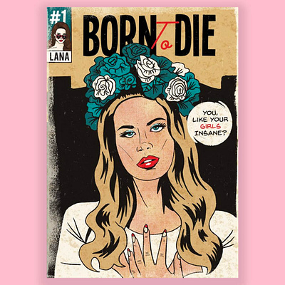 Born To Die band design graphic design illustration illustrator nostalgia procreate