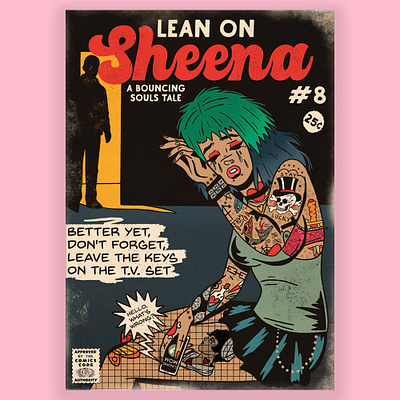 Lean On Sheena band design graphic design illustration illustrator nostalgia procreate