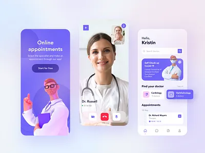 Medical Mobile App app clean ui concept creative design figma health health app healthcare illustration minimal mobile mobile app mobile design mobile ui ui ux