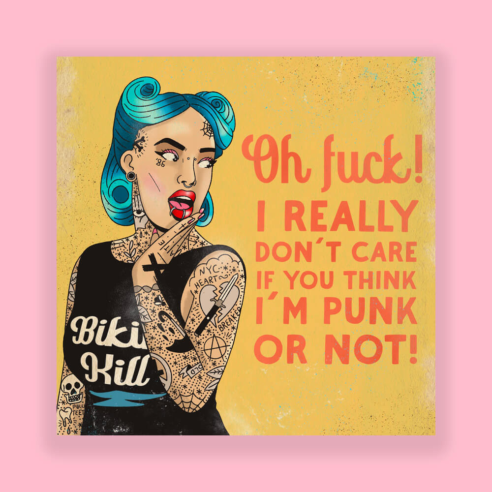 I Really Don't Care band design graphic design illustration illustrator nostalgia procreate