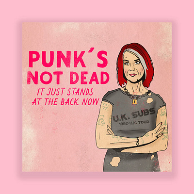 Punk's Not Dead band design graphic design illustration illustrator nostalgia procreate