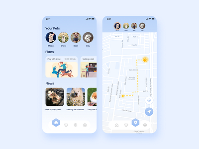 Location Tracker blue location tracker pet app