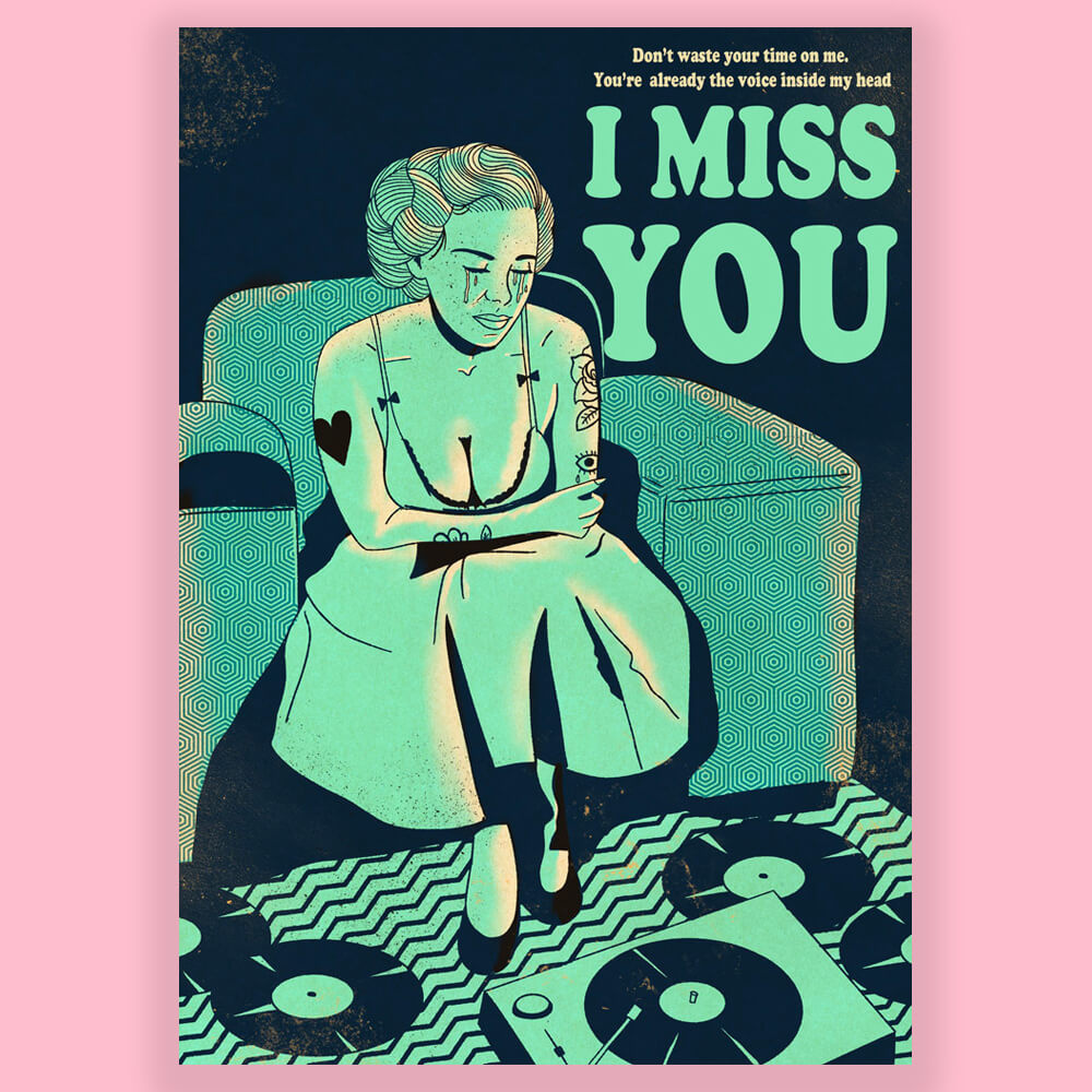 I Miss You band design graphic design illustration illustrator nostalgia procreate
