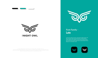 THE NIGHT OWL branding design flat graphic design illustration logo logo design minimal minimalist logo ui unique