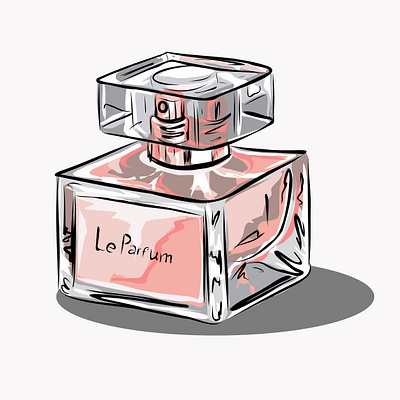 Bottle of perfume. Eau de Toilette. Cosmetics store. background beautiful beauty collection cosmetics cosmetics product design illustration perfume perfume bottle perfumery vector